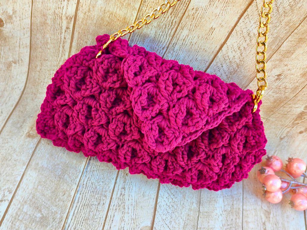 3D Flower Baguette Bag3D Flower Baguette Bag Crochet Pattern | JAYG No-Sew Shoulder Bag