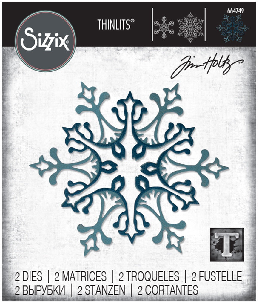 Sizzix Thinlits Dies By Tim Holtz 2/Pkg - Stunning Snowflake