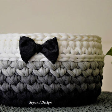 Zpaghetti (t-shirt) yarn basket- Grey-N81