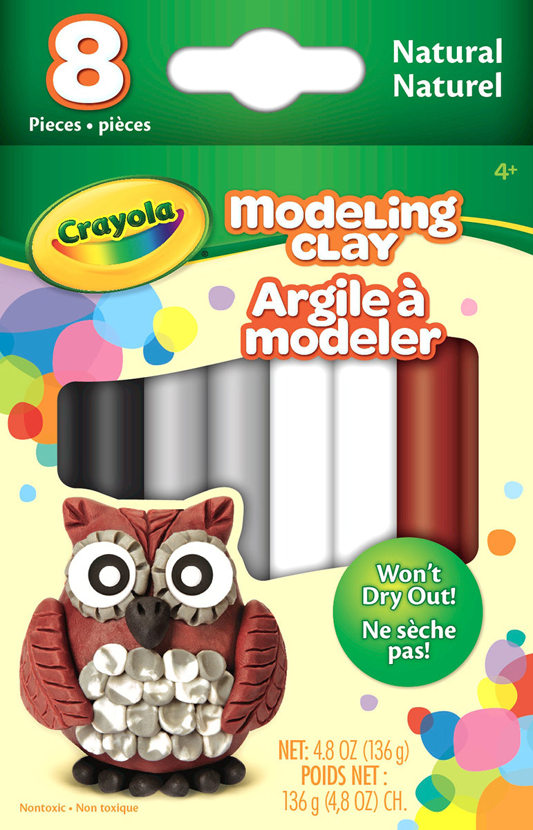 Crayola Modeling Clay .6oz 8/Pkg - Natural