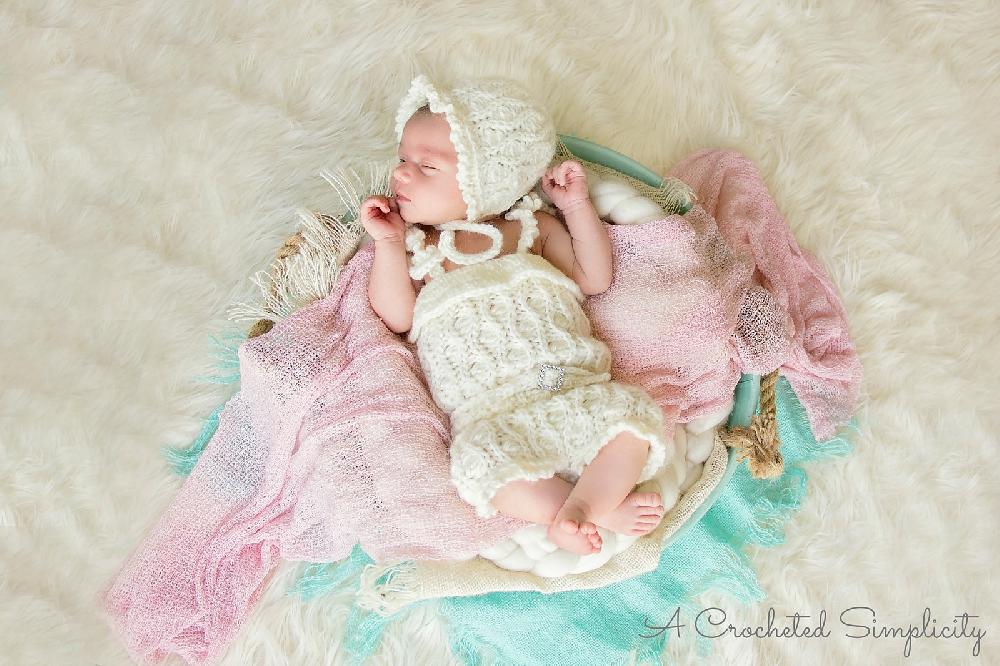 Summer Waves Crochet Baby Romper