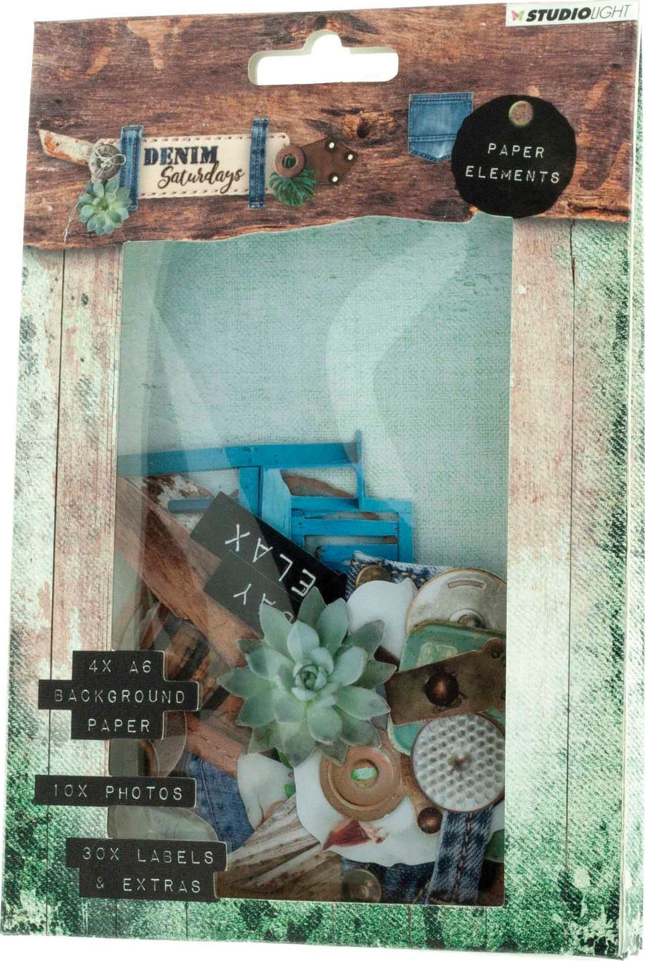 Studio Light Paper Elements Set - #646 Denim Saturdays