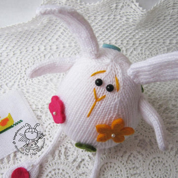 Easter white rabbit