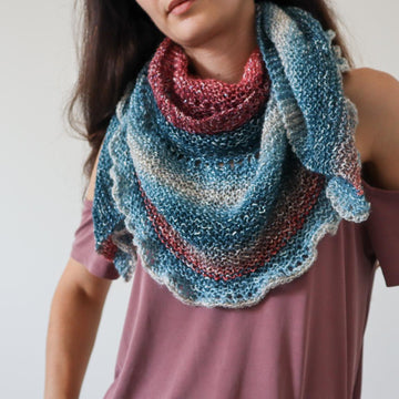 Garter Stitch Half Pi Shawl