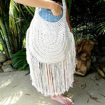 Crochet Boho Tassel Bag