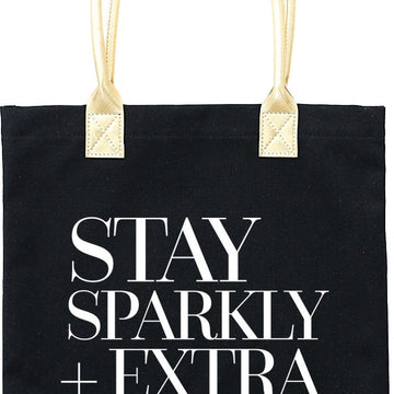 Teresa Collins Totebag 16"X13" - Stay Sparkly + Extra Focused