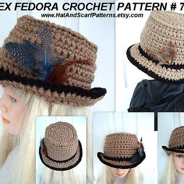 711 UNISEX FEDORA HAT, crochet pattern