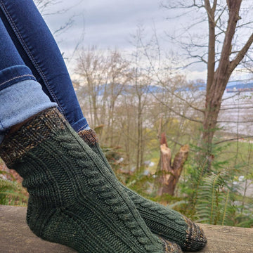 Spruce Cable Socks