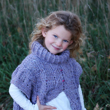 Autumn Breeze Cabled Poncho