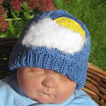 Baby Little White Fluffy Cloud Beanie Hat