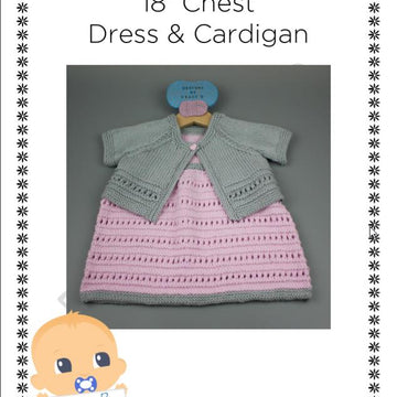 Scarlett Baby Dress knitting pattern 18" chest