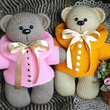 Teddy Bear Toy Animal Pattern Knitted Bear