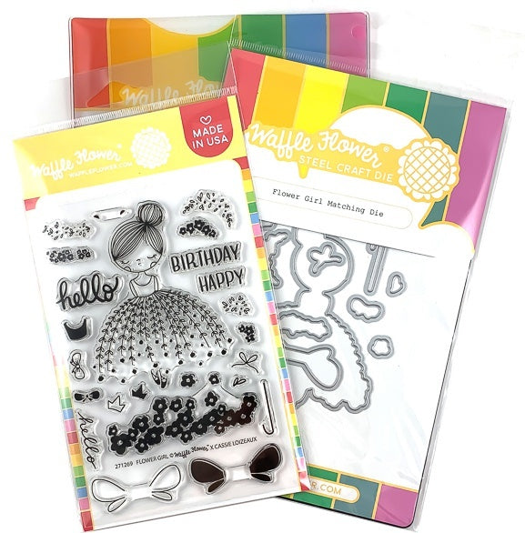 Waffle Flower Crafts Waffle Flower Stamp & Die Set - Flower Girl