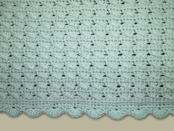 CROCHET Baby Blanket / Afghan - Pastel Aquamarine