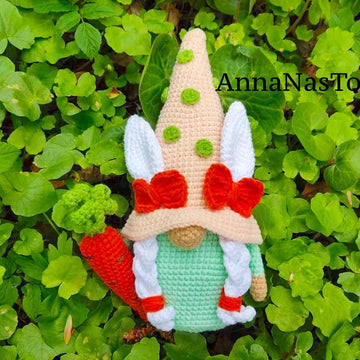 Spring Easter gnome girl