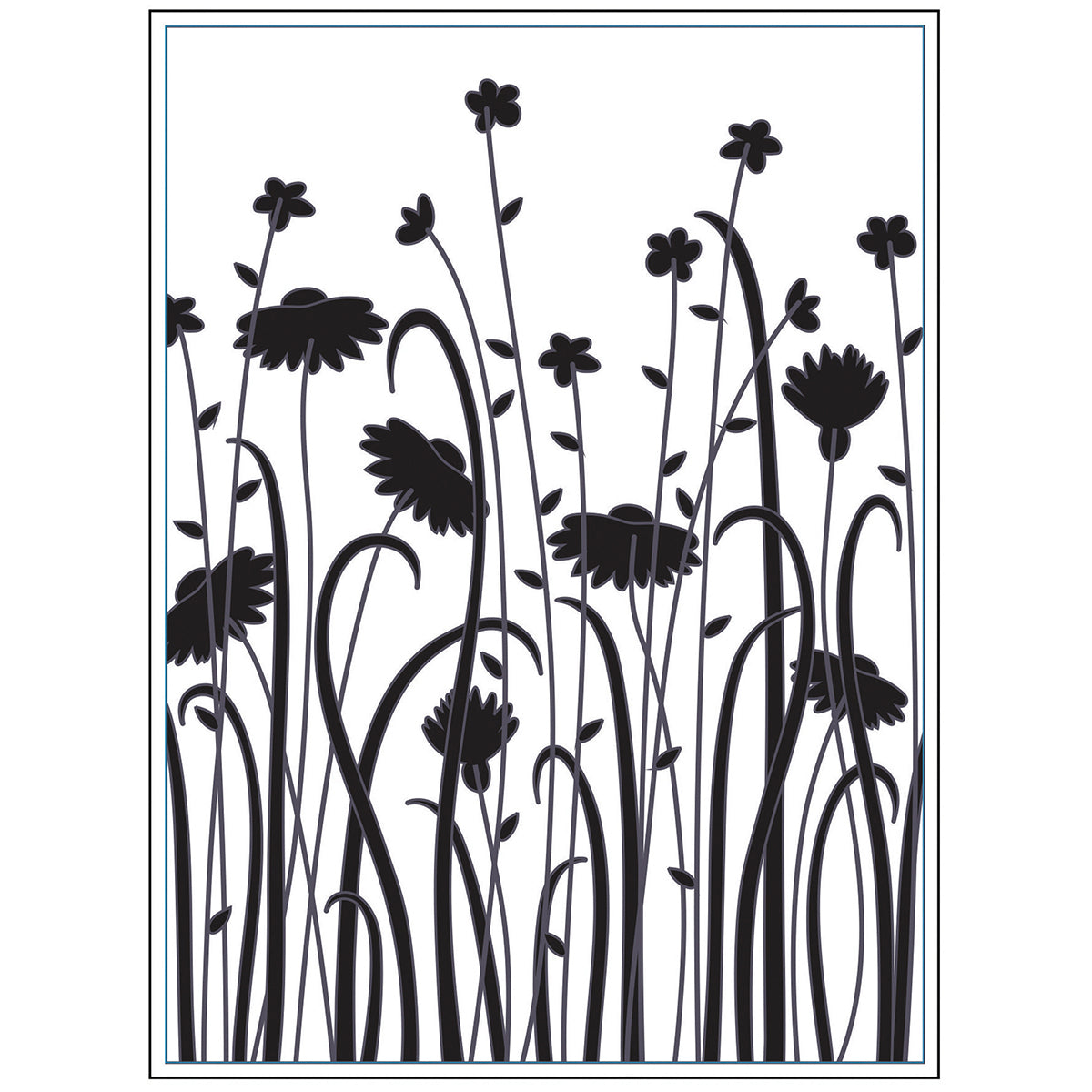 Darice Embossing Folder 4.25"X5.75" - Dainty Wildflowers