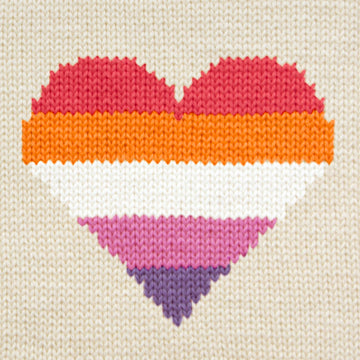 Striped Lesbian Heart Chart