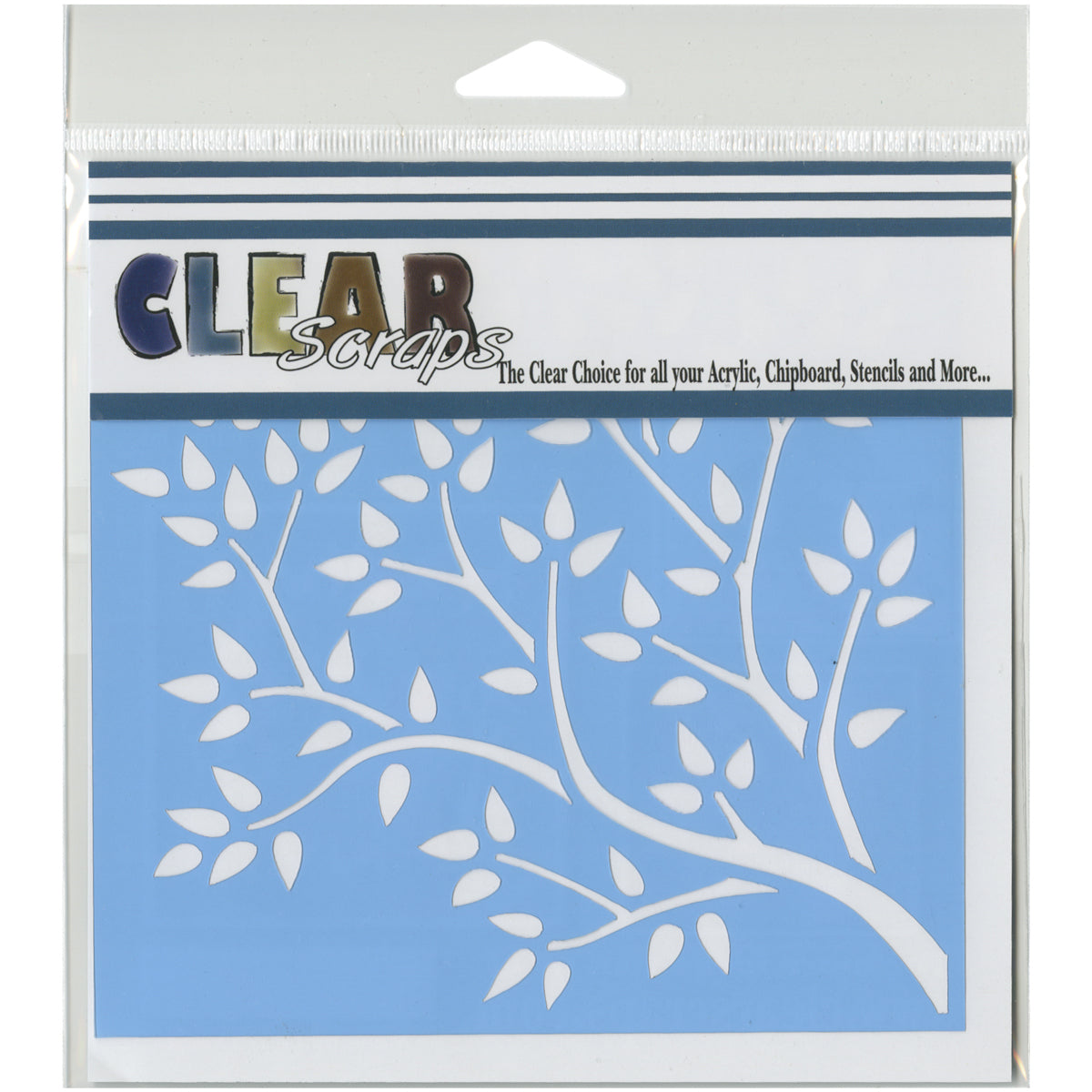Clear Scraps Stencils 6"X6" - Tree Branch