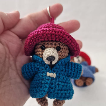 Paddington-Inspired Bear Keychain