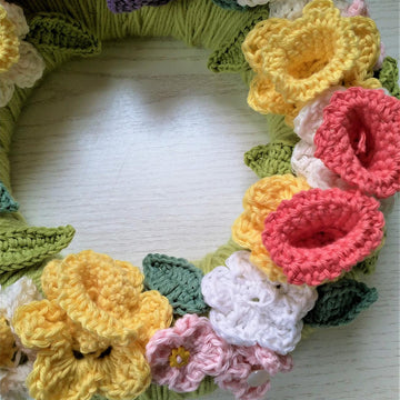 Spring floral wreath