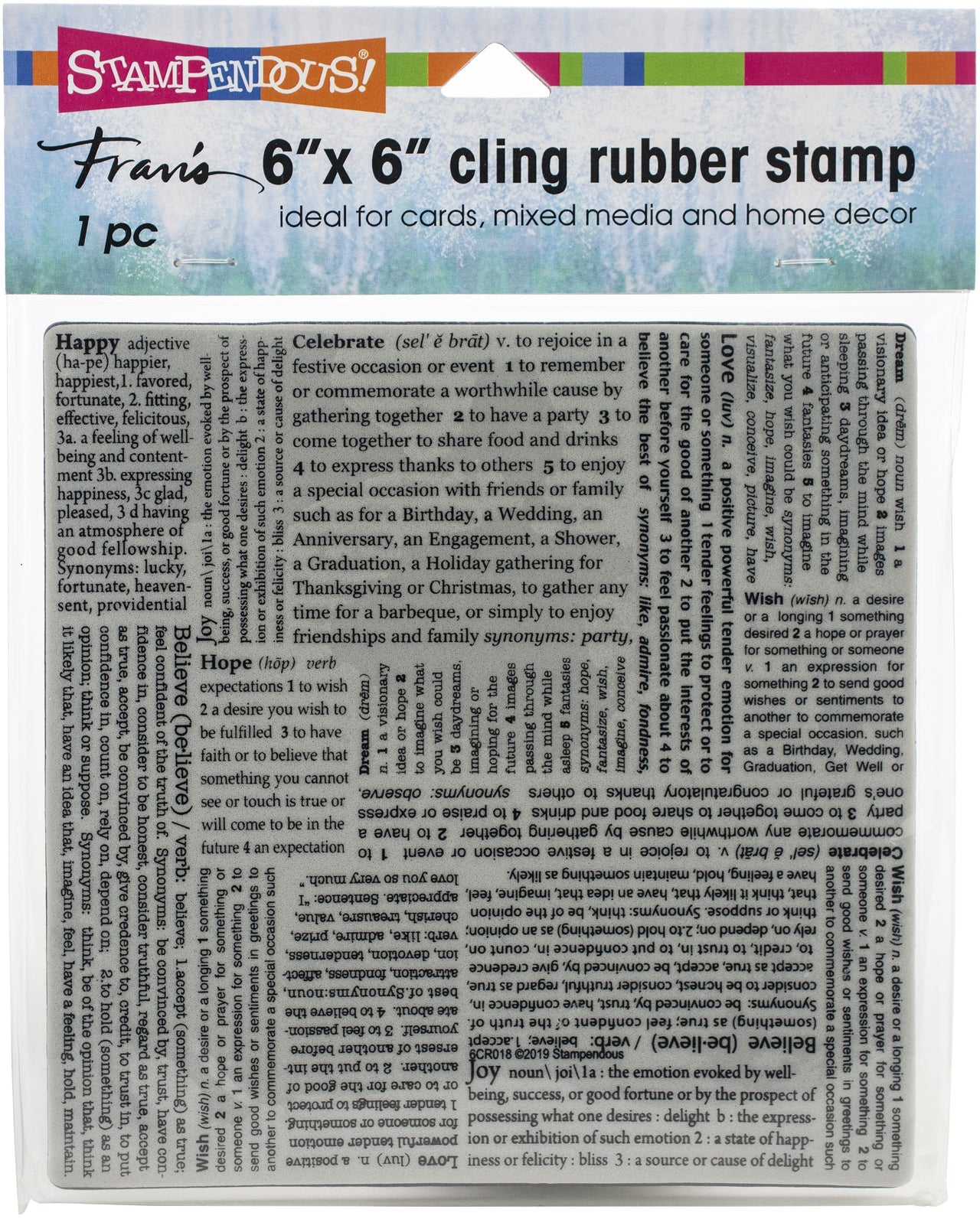 Stampendous Cling Stamps - Inspiring Texts