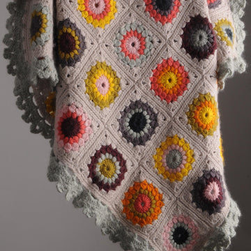 Crochet Sunburst Granny Blanket