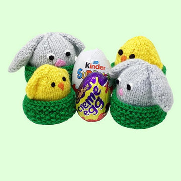 Chick, Bunny, Baskets for Easter chocolate eggs