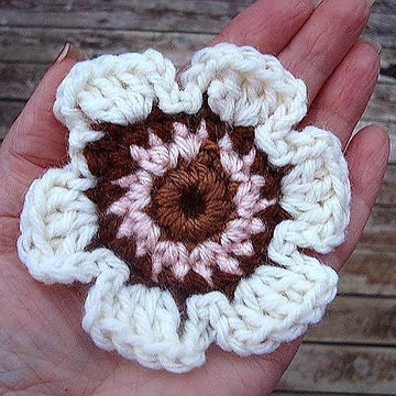 633-F, CROCHET FLOWER