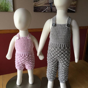 Diagonal Weave Baby Pants or Overalls