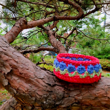 Tulip Stitch Round Basket