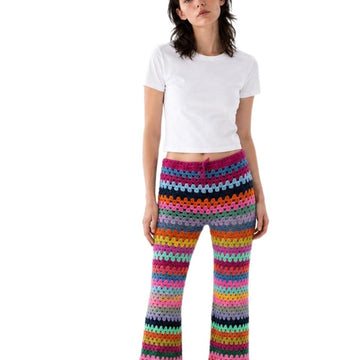 3/4 Crochet Flared Trousers