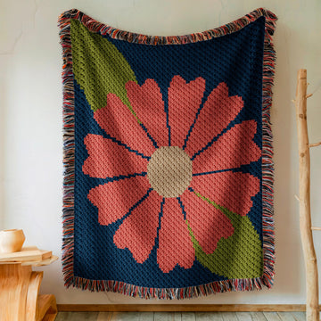 Floral Blanket C2C Crochet Pattern