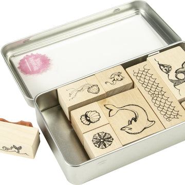 Spellbinders Jane Davenport Artomology Stamp Tin Set - Mermaids