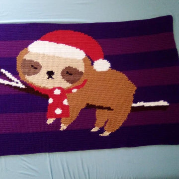 Christmas Lazy Sloth Graphghan