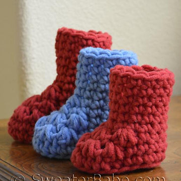 #184 Chunky Crochet Booties