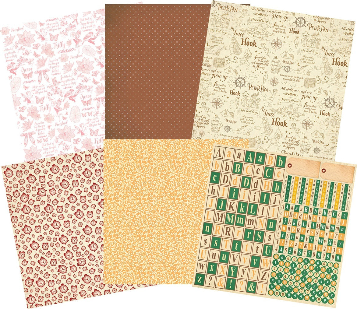 Ciao Bella Double-Sided Paper Pack 90lb 12"X12" 8/Pkg - Neverland, 8 Designs/1 Each