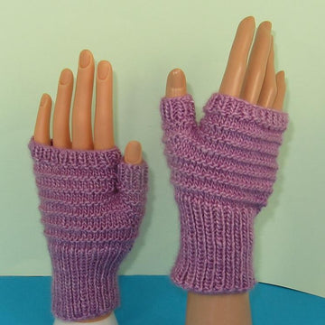 Simple Stripey Fingerless Gloves