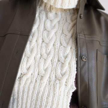 The Izzy Lou Cabled Bib Scarf