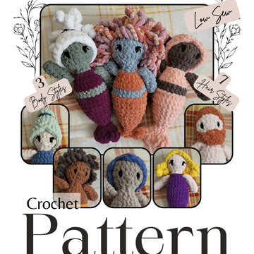 Mermaids and Merfolk Plushie Crochet Pattern