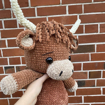 Jumbo and Small Highland Cow