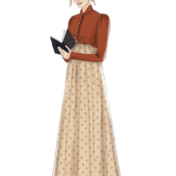 McCall's Cropped Jacket, Floor-Length Coat and A-Line, Square-Neck Dress M7493 - Sewing Pattern