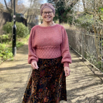 Smocked Saddle Shoulder Sweater