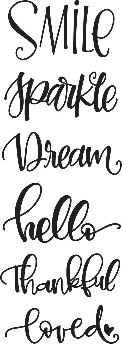 Momenta Clear Stamps - Smile, Sparkle