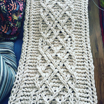 Celtic Cable Knotted Braid Blanket