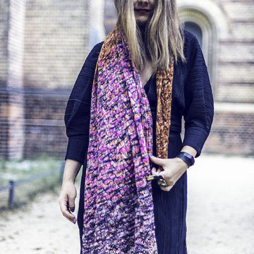Fade Side to Side Triangle Shawl - Confluence