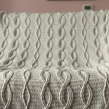 Triptych Twist Cable Blanket