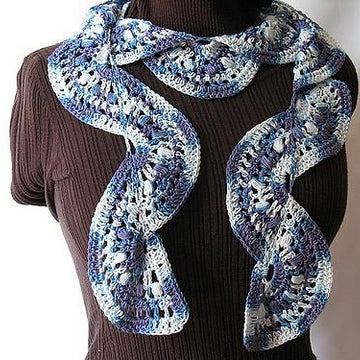 Blue Waves Scarf