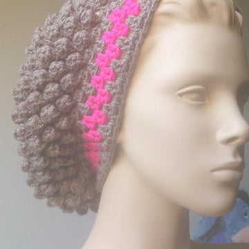 PopCorn stitch Slouch Hat