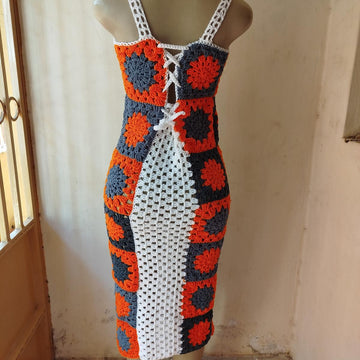 Honeycomb Granny Square Dress