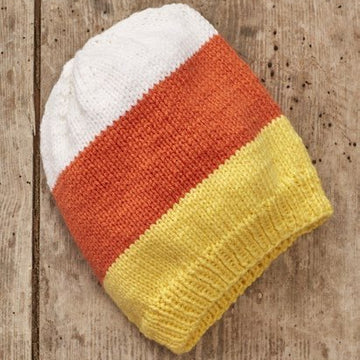 Candy Corn Slouchy Hat in Red Heart Baby Hugs Medium - LW5409 - Downloadable PDF